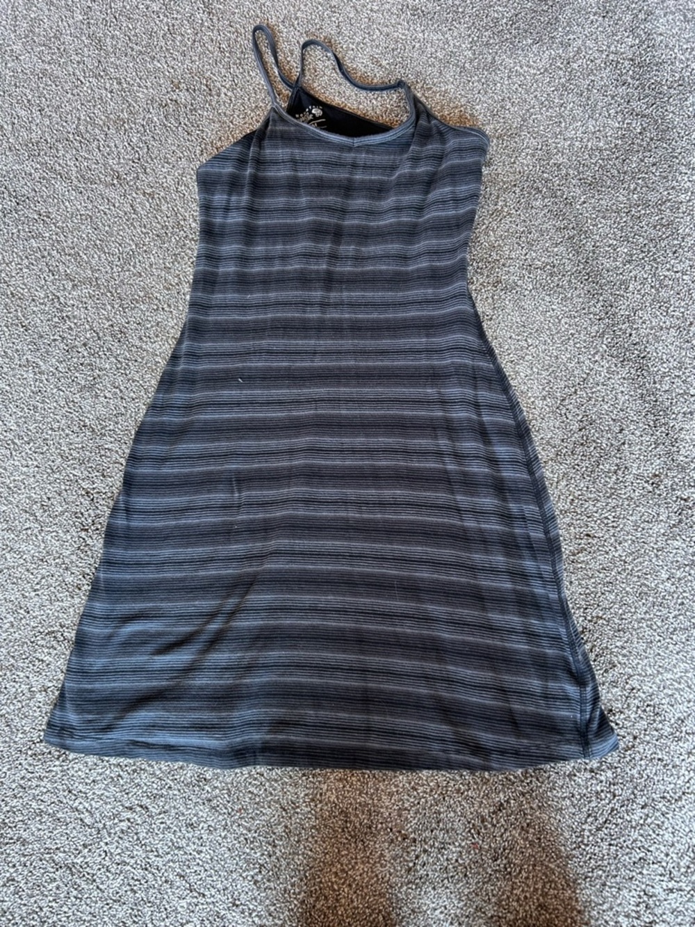 Mountain Hardwear Gray Striped Mini Dress